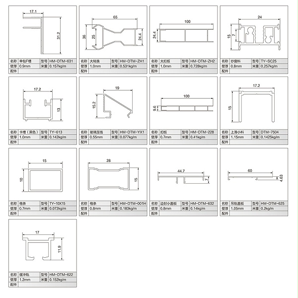 86系列吊推门建构简图3